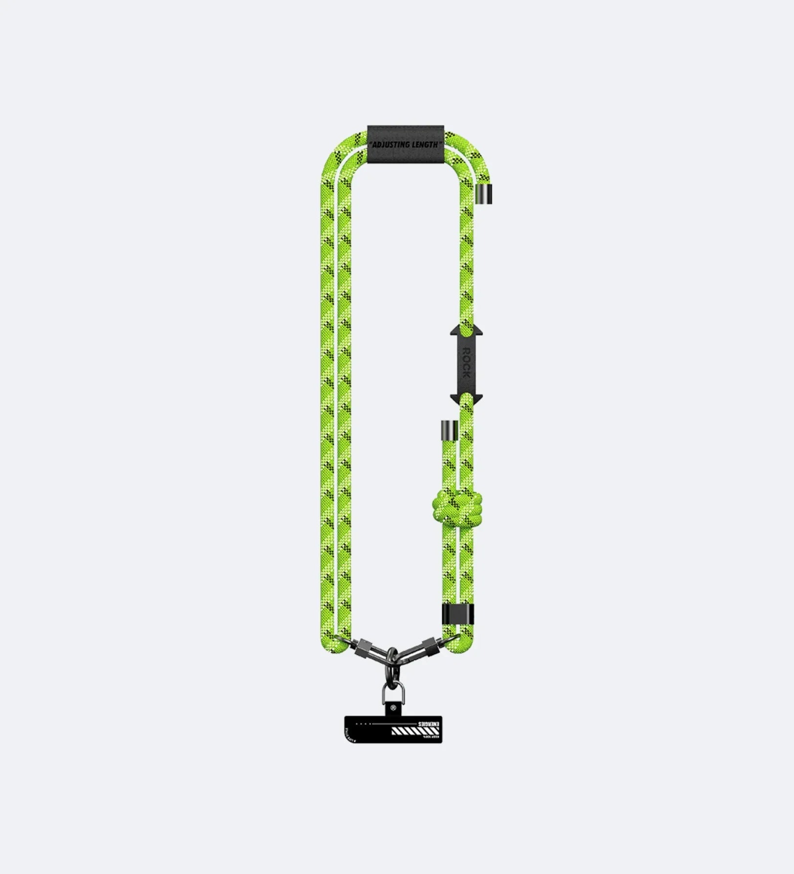 Glow-in-the-Dark Phone Lanyard – Green, Adjustable Neck & Wrist Strap for All Phones - Creslia