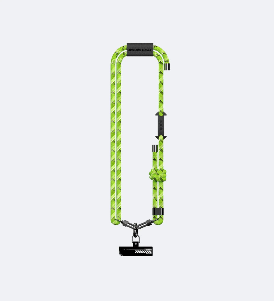 Glow-in-the-Dark Phone Lanyard – Green, Adjustable Neck & Wrist Strap for All Phones - Creslia