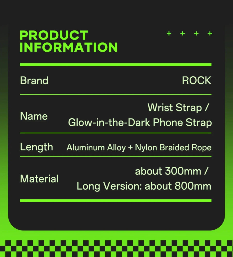 8mm Glow-in-the-Dark Phone Lanyard – Blue, Adjustable Neck & Wrist Strap for All Phones - Creslia