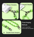 8mm Glow-in-the-Dark Phone Lanyard – Blue, Adjustable Neck & Wrist Strap for All Phones - Creslia