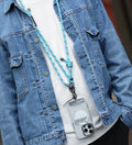 8mm Glow-in-the-Dark Phone Lanyard – Blue, Adjustable Neck & Wrist Strap for All Phones - Creslia