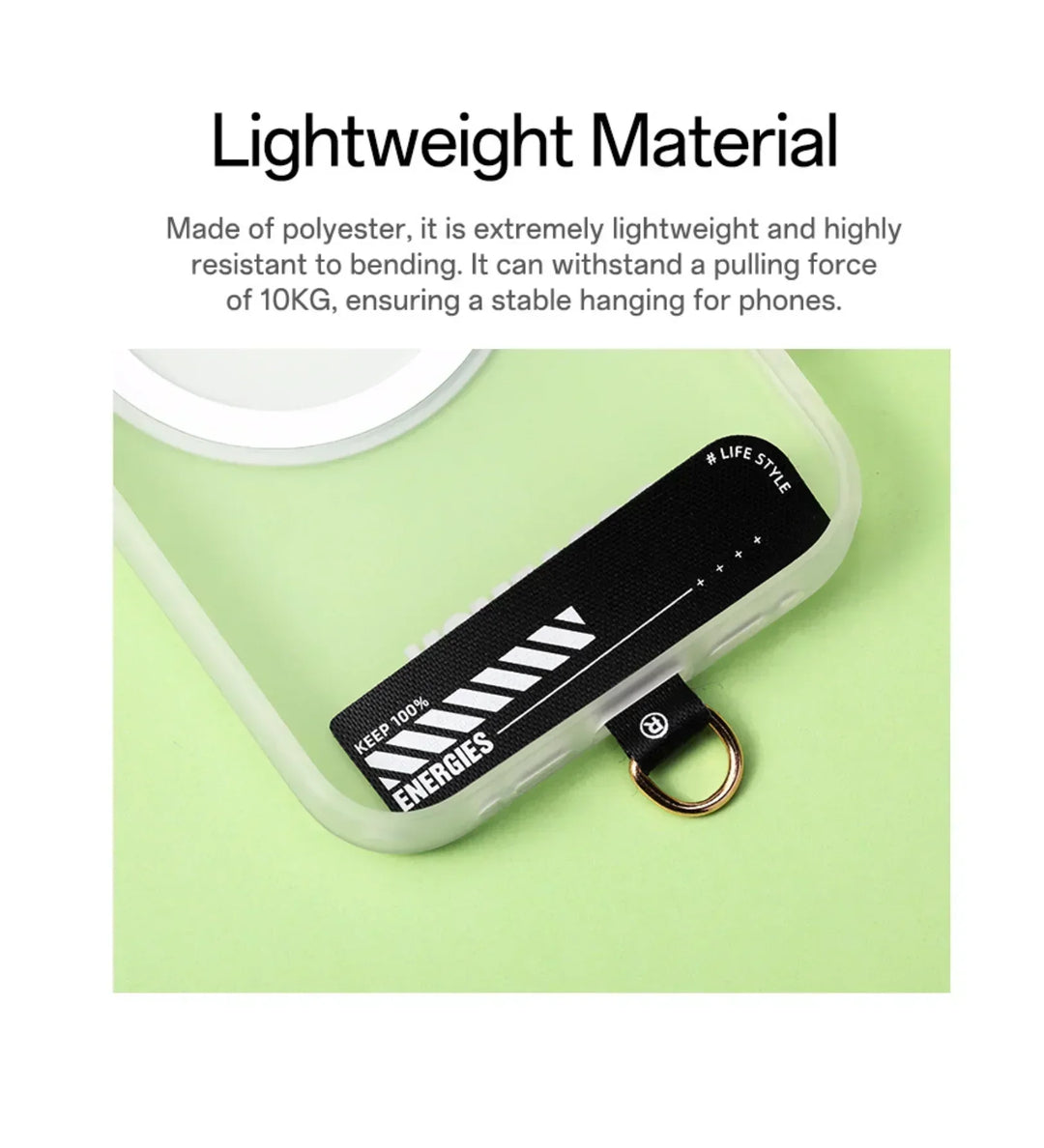 8mm Glow-in-the-Dark Phone Lanyard – Blue, Adjustable Neck & Wrist Strap for All Phones - Creslia