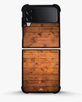 Creslia rustic wooden planks phone case - rustic wooden planks phone case samsung galaxy z flip 4