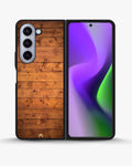Creslia rustic wooden planks phone case - rustic wooden planks phone case samsung galaxy z fold 5