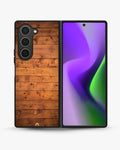 Creslia rustic wooden planks phone case - rustic wooden planks phone case samsung galaxy z fold 6