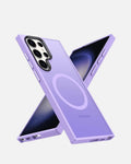 Purple Armor Case for Samsung Galaxy S25 Ultra with MagSafe compatibility and sleek design.