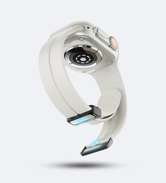 Silicone Magnetic Buckle Apple Watch Band – Starlight - Creslia