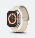 Silicone Magnetic Buckle Apple Watch Band Starlight - Creslia - front view