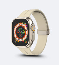 Silicone Magnetic Buckle Apple Watch Band Starlight - Creslia - front view