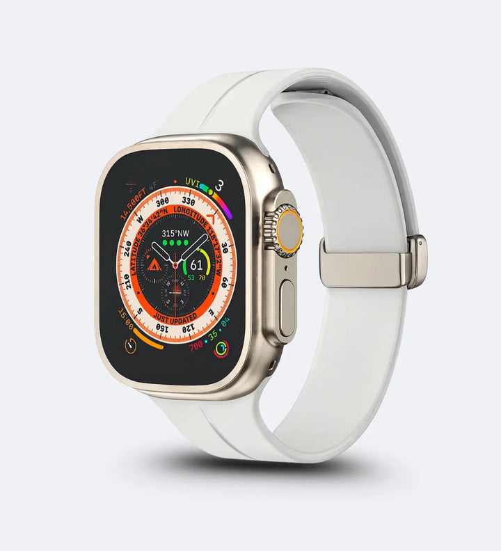 Silicone Magnetic Buckle Apple Watch Band – Starlight - Creslia