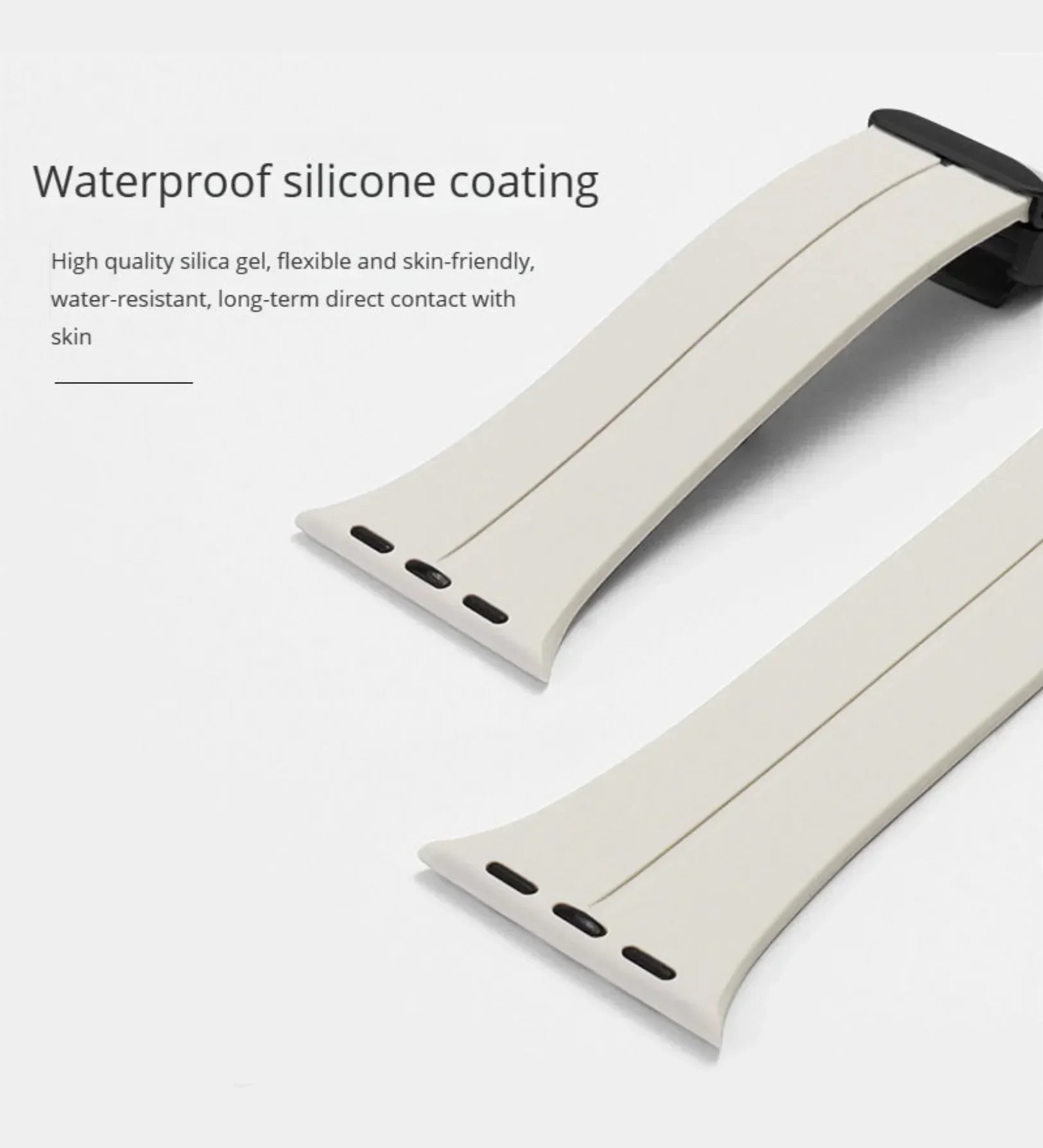 Silicone Magnetic Buckle Apple Watch Band – Gem Green - Creslia