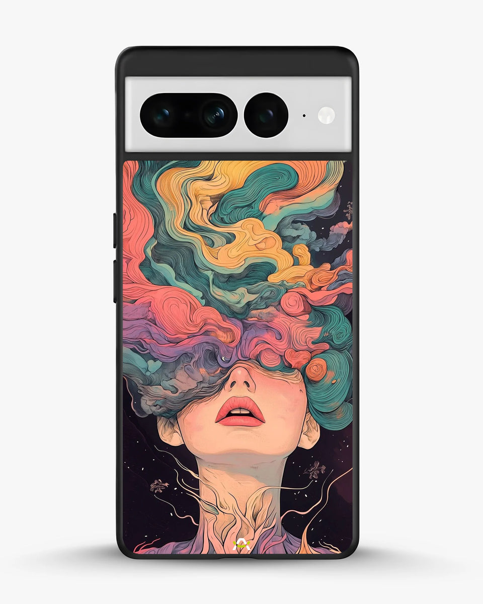 Creslia surreal face designer female case - surreal face designer female case google pixel 7 pro