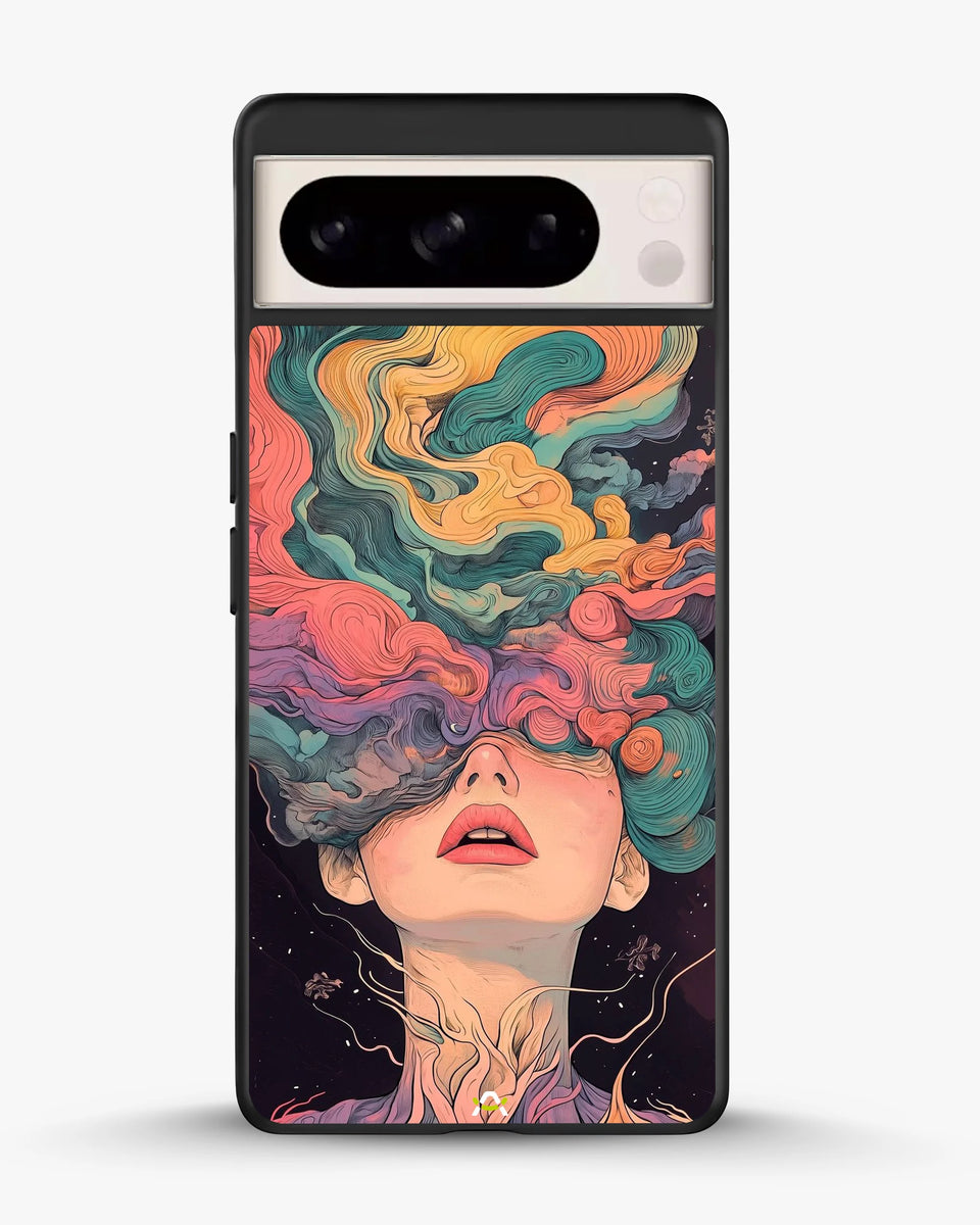 Creslia surreal face designer female case - surreal face designer female case google pixel 8 pro