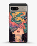 Creslia surreal face designer female case - surreal face designer female case google pixel 8