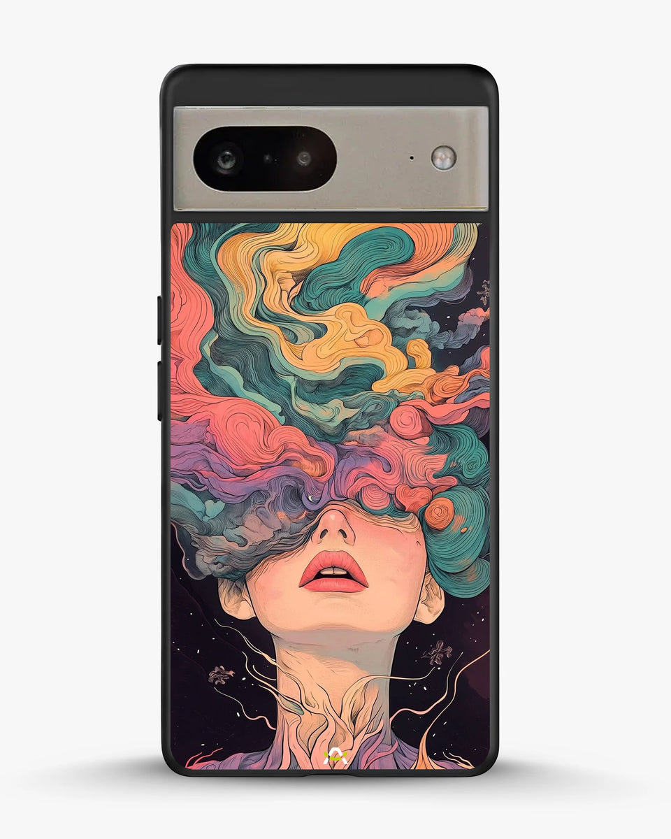 Creslia surreal face designer female case - surreal face designer female case google pixel 8