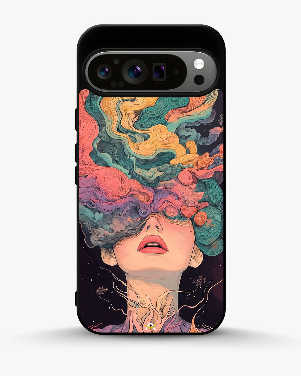 Creslia surreal face designer female case - surreal face designer female case google pixel 9 pro xl
