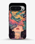Creslia surreal face designer female case - surreal face designer female case google pixel 9 pro