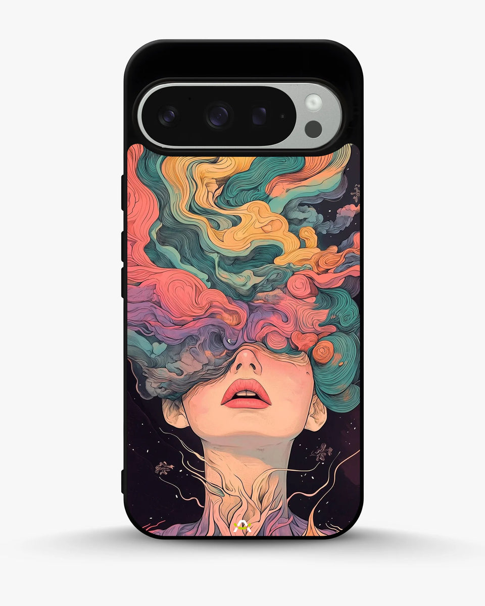 Creslia surreal face designer female case - surreal face designer female case google pixel 9 pro