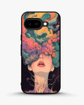 Creslia surreal face designer female case - surreal face designer female case google pixel 9a