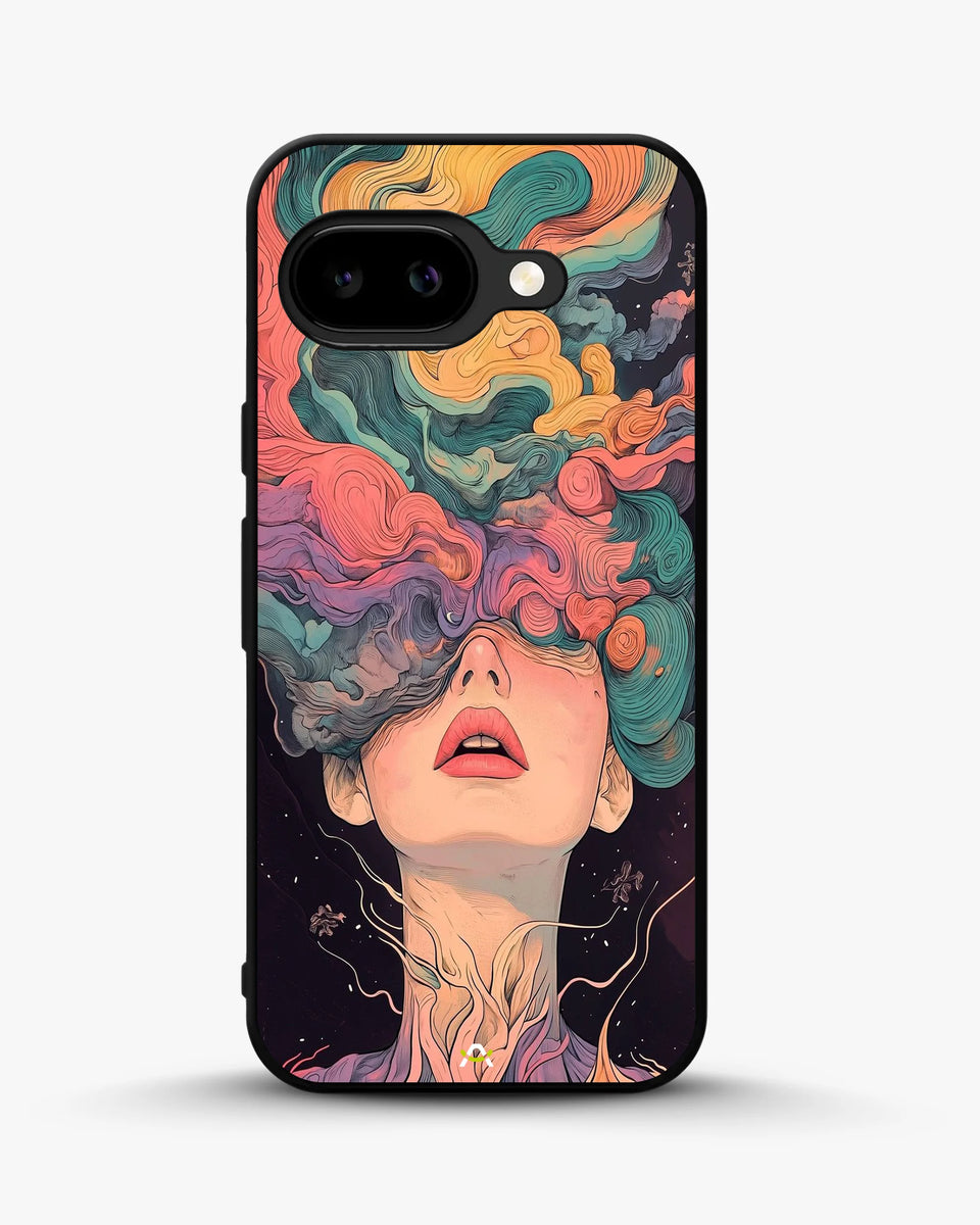 Creslia surreal face designer female case - surreal face designer female case google pixel 9a