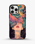Creslia surreal face designer female case - surreal face designer female case iphone 14 pro max