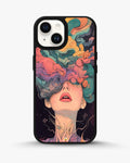 Creslia surreal face designer female case - surreal face designer female case iphone 15