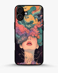 Creslia surreal face designer female case - surreal face designer female case iphone 17