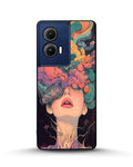 Creslia surreal face designer female case - surreal face designer female case motorola edge 2024