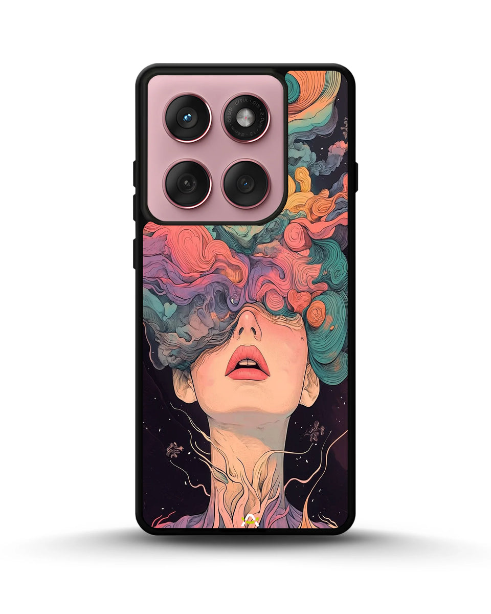 Creslia surreal face designer female case - surreal face designer female case motorola edge 2025
