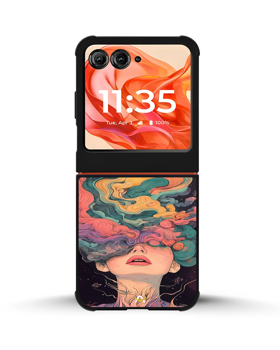 Creslia surreal face designer female case - surreal face designer female case motorola razr 2025