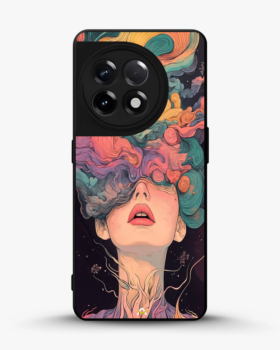 Creslia surreal face designer female case - surreal face designer female case oneplus 11r