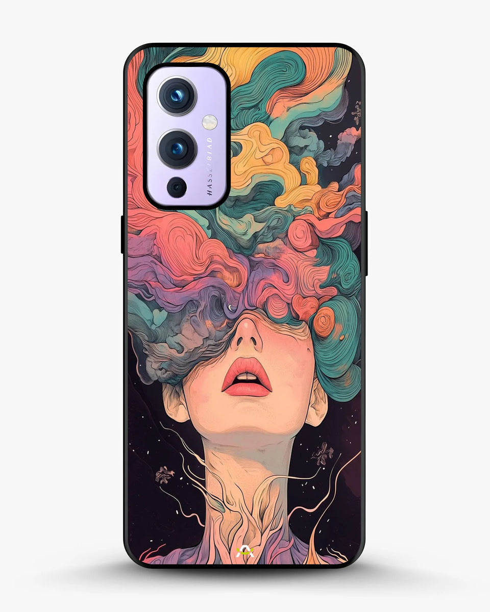 Creslia surreal face designer female case - surreal face designer female case oneplus 9