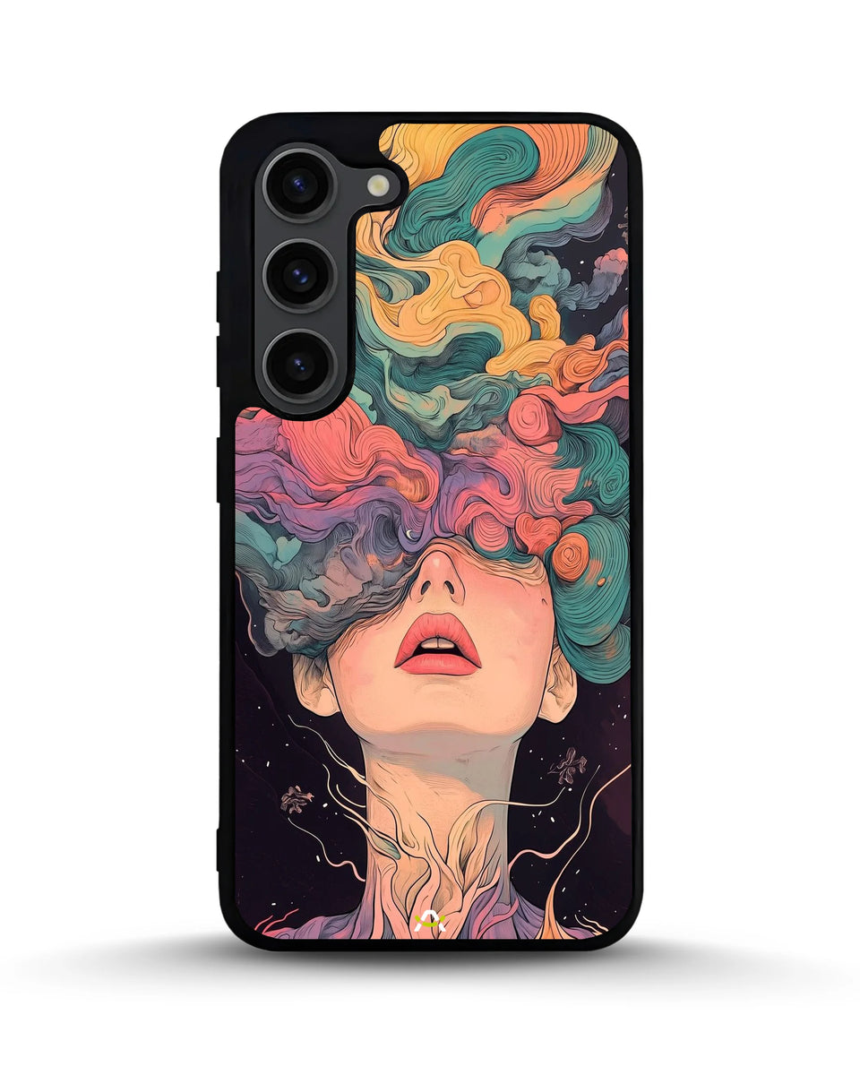 Creslia surreal face designer female case - surreal face designer female case samsung galaxy s23 plus