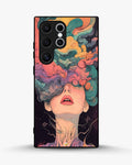Creslia surreal face designer female case - surreal face designer female case samsung galaxy s25 ultra