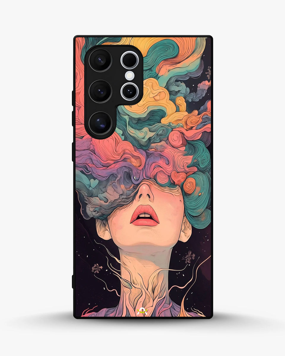 Creslia surreal face designer female case - surreal face designer female case samsung galaxy s25 ultra