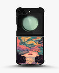 Creslia surreal face designer female case - surreal face designer female case samsung galaxy z flip 5
