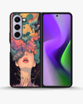 Creslia surreal face designer female case - surreal face designer female case samsung galaxy z fold 5