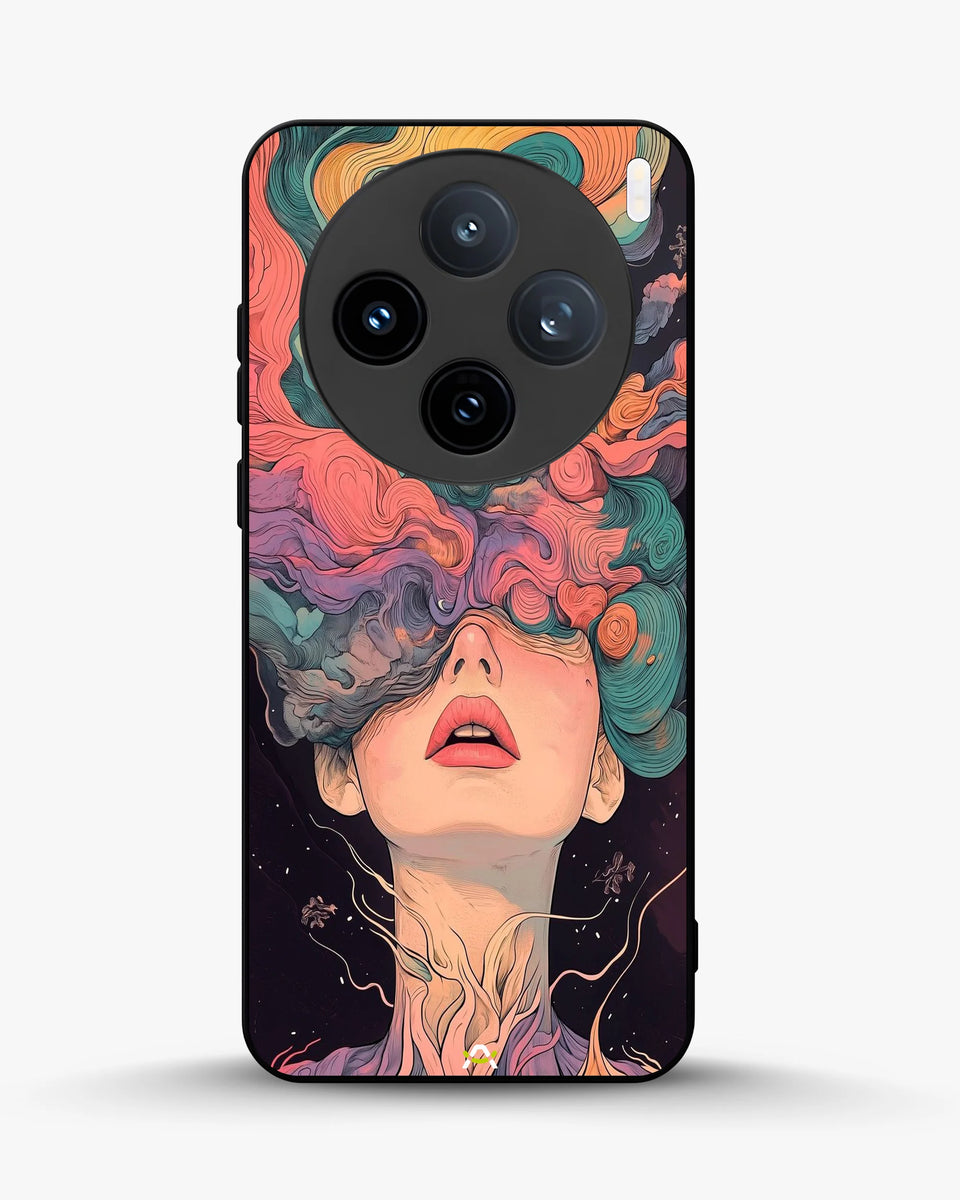 Creslia surreal face designer female case - surreal face designer female case vivo x100