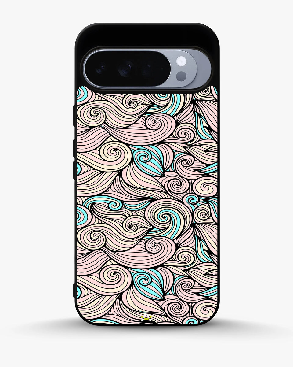 Creslia swirl pattern pink blue phone case - swirl pattern pink blue phone case google pixel 10 pro xl