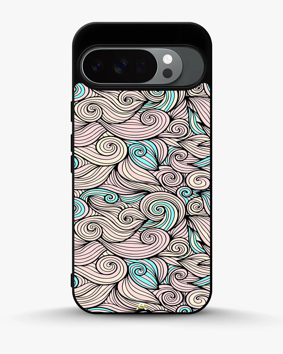 Creslia swirl pattern pink blue phone case - swirl pattern pink blue phone case google pixel 10 pro