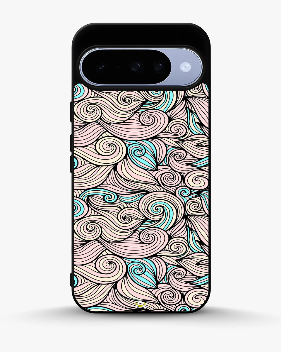 Creslia swirl pattern pink blue phone case - swirl pattern pink blue phone case google pixel 10