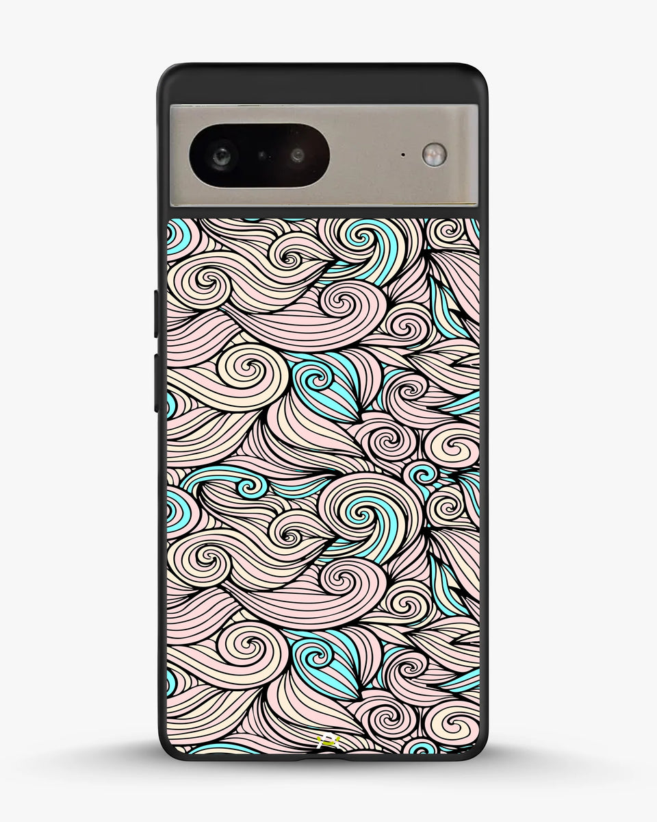 Creslia swirl pattern pink blue phone case - swirl pattern pink blue phone case google pixel 8