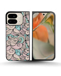 Creslia swirl pattern pink blue phone case - swirl pattern pink blue phone case google pixel 9 pro fold