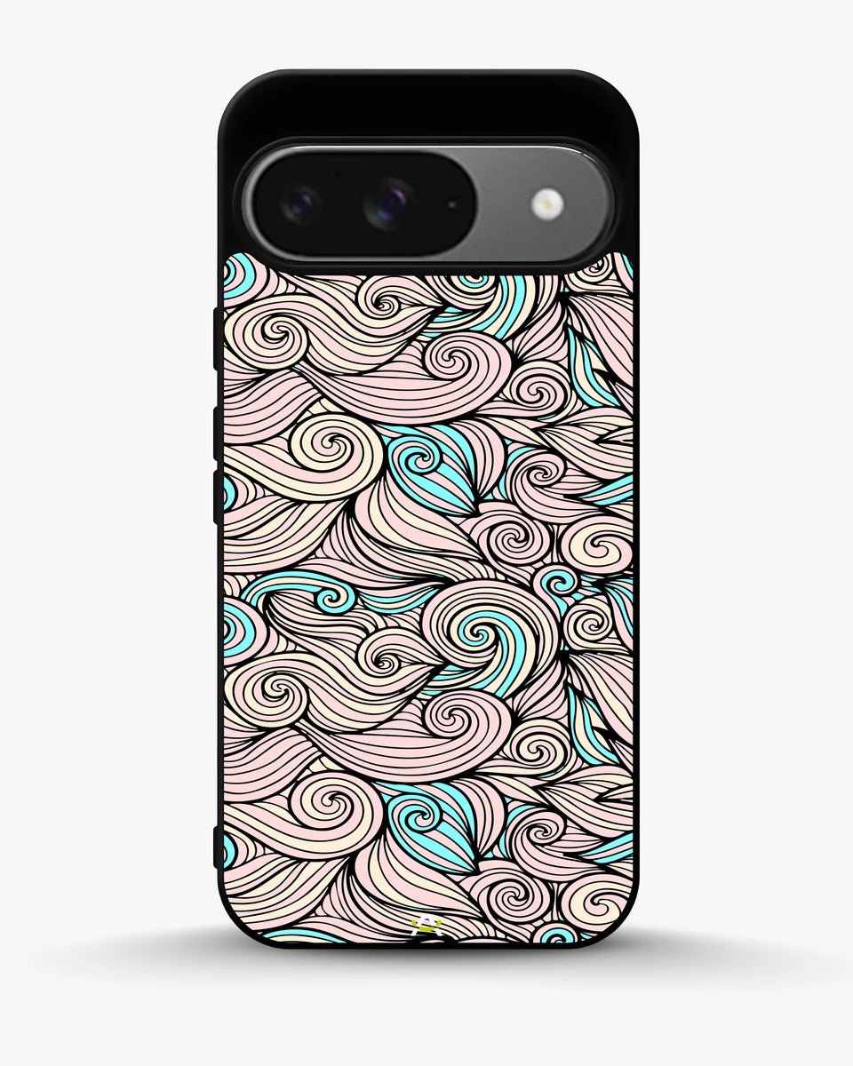 Creslia swirl pattern pink blue phone case - swirl pattern pink blue phone case google pixel 9
