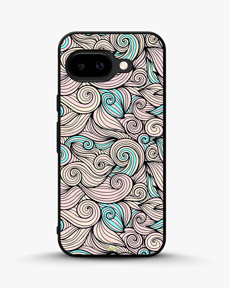 Creslia swirl pattern pink blue phone case - swirl pattern pink blue phone case google pixel 9a