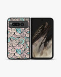 Creslia swirl pattern pink blue phone case - swirl pattern pink blue phone case google pixel fold