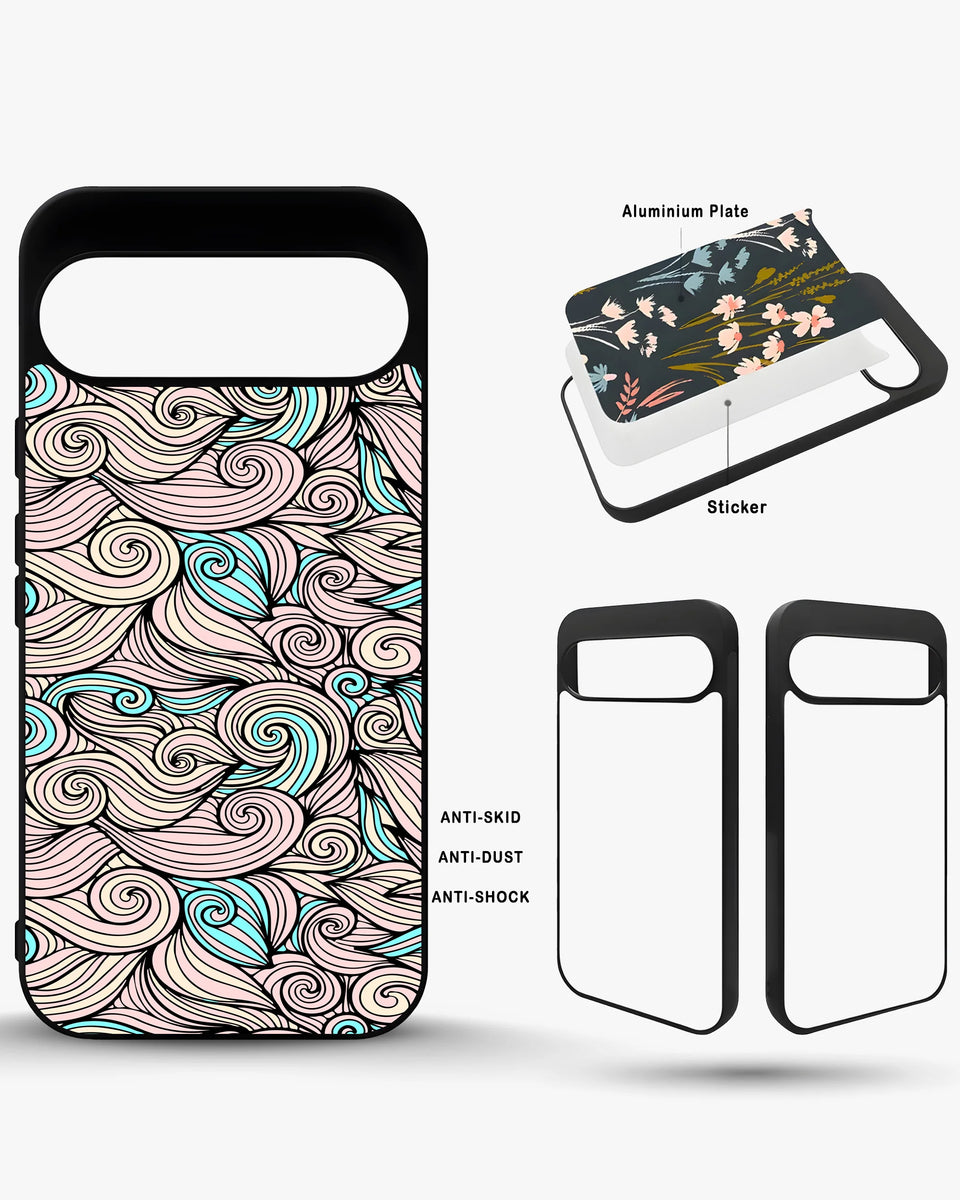 Creslia swirl pattern pink blue phone case general construction specs - swirl pattern pink blue phone case google pixel general specs 1