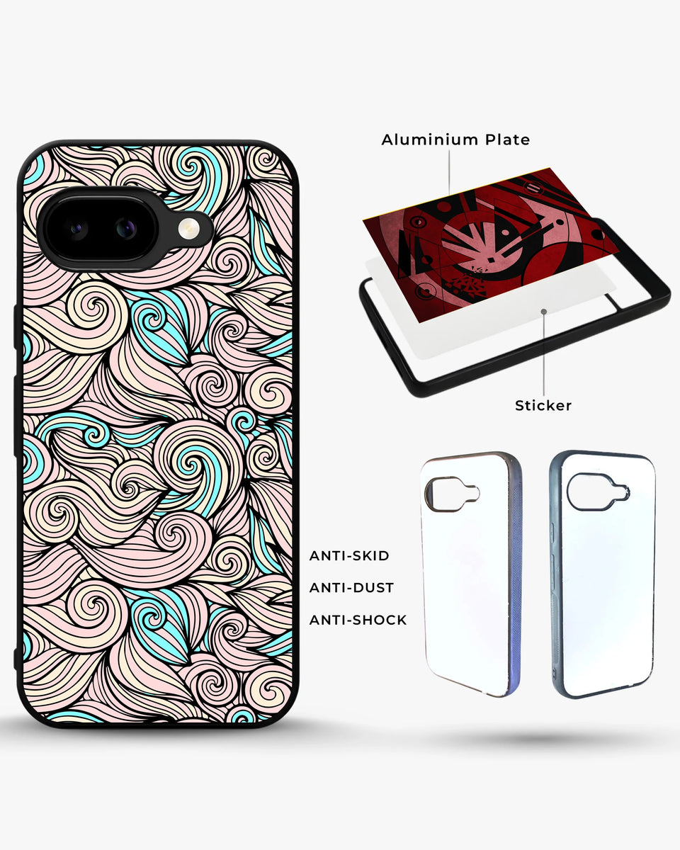 Creslia swirl pattern pink blue phone case general construction specs - swirl pattern pink blue phone case google pixel general specs