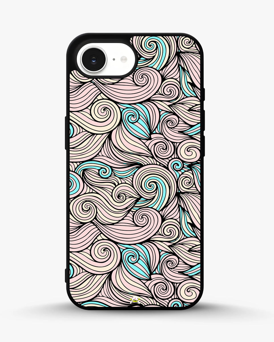 Creslia swirl pattern pink blue phone case - swirl pattern pink blue phone case iphone 16e