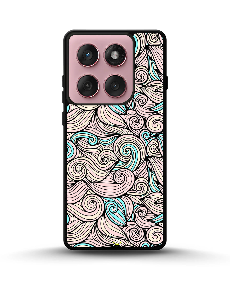 Creslia swirl pattern pink blue phone case - swirl pattern pink blue phone case motorola edge 2025
